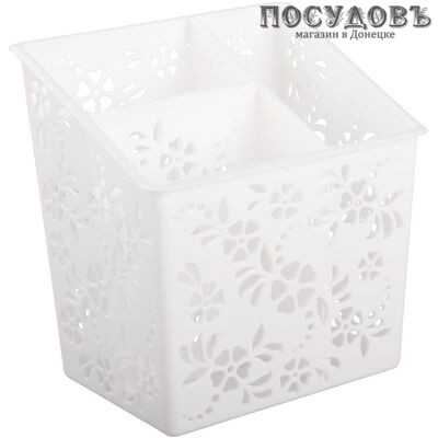 Альтернатива М6341/6342 подставка для столовых приборов, 3 секции, 165×125×170 мм, полипропилен