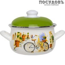 Avsar Autunno A08-01 кастрюля 2,1 л, сталь эмалированная, Ø160 мм, однослойное дно, Турция