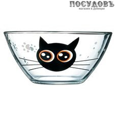 Luminarc Mistigri G4578 салатник, стекло упрочненное, цвет прозрачный с рисунком, 570 мл, Франция 1 шт.