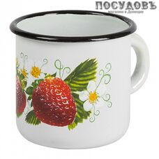 КМК 40104-022/4 бел кружка 0,25 л, белый с рисунком, сталь эмалированная, Ø70 мм, 1 шт.