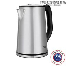 BQ KT1721S электрочайник, 2200 Вт, 2500 мл, сталь нержавеющая, сталь-черный