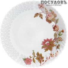 Коралл Paisley BY23LHP95-1 тарелка обеденная, Ø240×25 мм, стеклокерамика