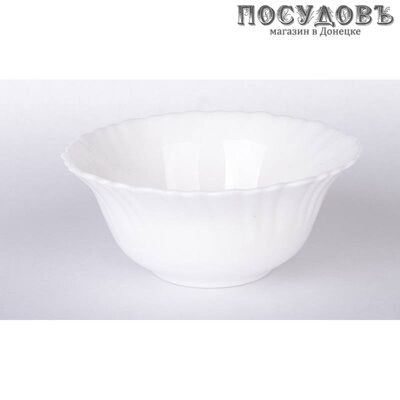 Коралл Blanche H06206 салатник, стеклокерамика, цвет белый, Ø220 мм