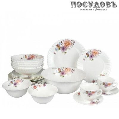Коралл Pion H06247 сервиз столовый стеклокерамика 38 пр.