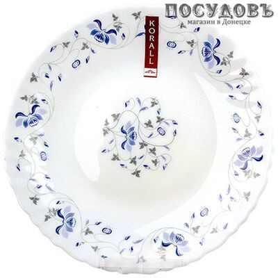 Коралл Синяя вуаль LHP95-1059 тарелка обеденная, Ø245×25 мм, стеклокерамика