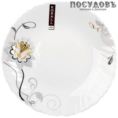 Коралл Шахерезада LHP95-130312 тарелка обеденная, Ø245×25 мм, стеклокерамика
