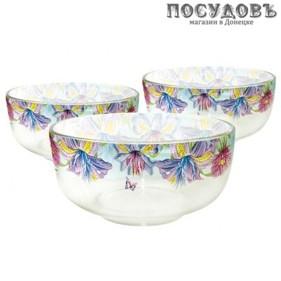 Коралл Шарм BSB 3-A05728 салатники в наборе, стекло, 650 мл, в упаковке 3 шт.