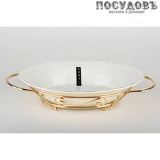 Коралл Снежная королева CLTBH-B0925TJ-A салатник с металлической подставкой, керамика, 730 мл Коралл Снежная королева CLTBH-B0925TJ-A салатник с металлической подставкой, керамика, 730 мл