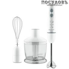 Scarlett SC-HB42F80 блендер погружной, 750 Вт, измельчитель 500 мл, цвет белый