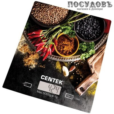 Centek Специи CT-2462 весы кухонные-платформа, 200×180 мм, до 5,0 кг, гарантия 1 год