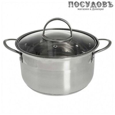 Webber Premium 350 2-ВЕ кастрюля с крышкой 6,1 л, Ø240 мм, сталь нержавеющая, капсульное дно