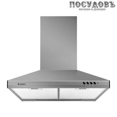 Gefest ВО 10 К44 вытяжка кухонная каминная, ширина 600 мм, металлик