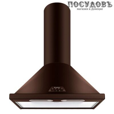 Gefest ВО 1502 К17 вытяжка кухонная каминная, сталь эмалированная, ширина 500 мм, коричневый