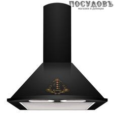 Gefest ВО 1604 К83 вытяжка кухонная каминная, сталь эмалированная, ширина 600 мм, черный