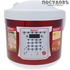 Saturn MC9208 мультиварка 860 Вт, 24 программы, чаша 5 л, керамическое покрытие, цвет красный