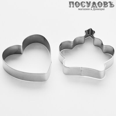 Webber ВЕ-4329/2 формы для печенья, 65×60×15; 60×60×15 мм, сталь нержавеющая, на блистере 2 пр.