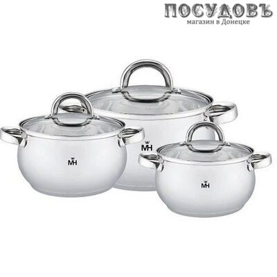 MercuryHaus MC-1649 набор кастрюль, сталь нержавеющая 18/10, 6 пр.