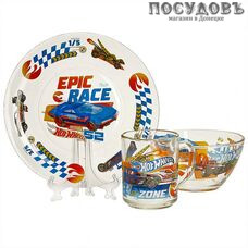 Priority Hot Wheels Epic race КРС-1450 набор детской посуды, стекло, в подарочной упаковке 3 пр. Priority Hot Wheels Epic race КРС-1450 набор детской посуды, стекло, в подарочной упаковке 3 пр.
