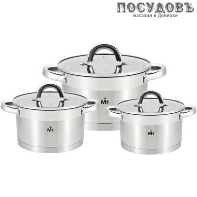 MercuryHaus Turno MC-1697 набор кастрюль, сталь нержавеющая 18/10, 6 пр.