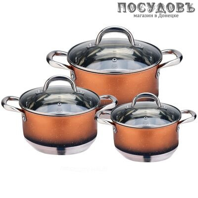 MercuryHaus MC-7088 набор кастрюль, сталь нержавеющая 18/10, 6 пр.