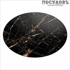 Zeraks Black Onyx ДВ5-013 блюдо вращающееся, стекло термостойкое, Ø320×h25 мм