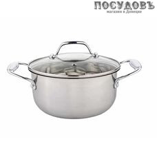 HITT H07223 кастрюля объемом 4,74 л, нержавеющая сталь, цвет матовый, с крышкой