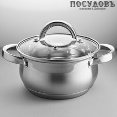 Webber BE-143/2 кастрюля объемом 1,9 л, сталь нержавеющая, Ø160 мм, пятислойное дно, Россия Webber BE-143/2 кастрюля объемом 1,9 л, сталь нержавеющая, Ø160 мм, пятислойное дно, Россия