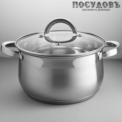Webber BE-145/2 кастрюля с крышкой, сталь нержавеющая, 4 л, Ø200×120 мм, Россия, 2 пр.