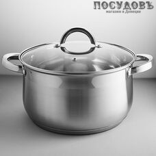 Webber BE-147/2 кастрюля объемом 6,5 л, нержавеющая сталь, цвет матовый, с крышкой, Россия Webber BE-147/2 кастрюля объемом 6,5 л, нержавеющая сталь, цвет матовый, с крышкой, Россия