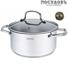 Klausberg KB-7213 кастрюля объемом 3,3 л, Ø200 мм, сталь нержавеющая 18/10, капсульное дно, с крышкой