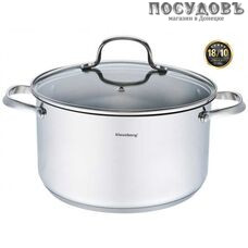 Klausberg KB-7214 кастрюля (нержавеющая сталь 18/10), объемом 5,9 л, диаметр Ø240 мм, дно капсульное индукционное