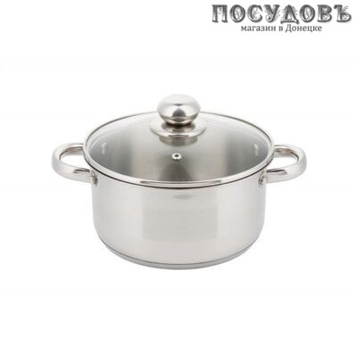 KING Hoff KH-4327 кастрюля объемом 1,5 л, нержавеющая сталь, цвет матовый, с крышкой