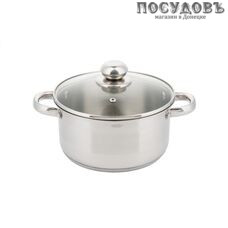 KING Hoff KH-4328 кастрюля объемом 2,1 л, нержавеющая сталь, цвет матовый, с крышкой