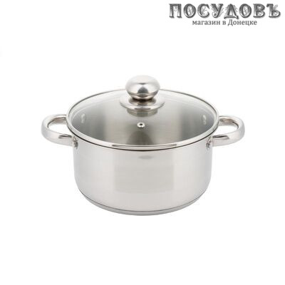 KING Hoff KH-4328 кастрюля объемом 2,1 л, нержавеющая сталь, цвет матовый, с крышкой