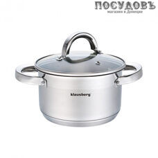 Klausberg KB-7122 кастрюля с крышкой, сталь нержавеющая, 1,8 л, Ø160 мм, 2 пр.