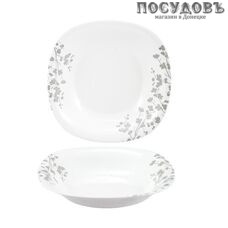 Luminarc ombrelle P3629 тарелка глубокая, стекло упрочненное, цвет белый с рисунком, Ø210 мм, Франция 1 шт.