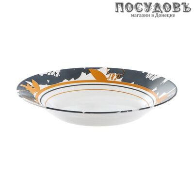 Luminarc Orme N4167 тарелка глубокая, стекло упрочненное, цвет белый с рисунком, Ø230 мм, Франция 1 шт.