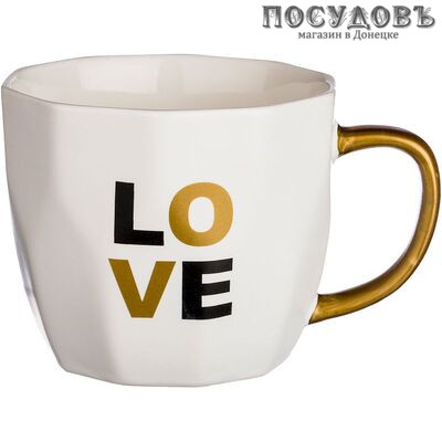 Lefard 260-371 кружка 450 мл, фарфор, белый с надписью Love 1 шт.