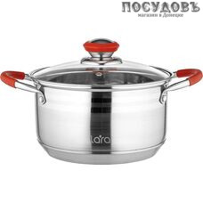 LARA Лондон LR02-761 кастрюля с крышкой 2,1 л, Ø180 мм, сталь нержавеющая AISI 201, капсульное дно