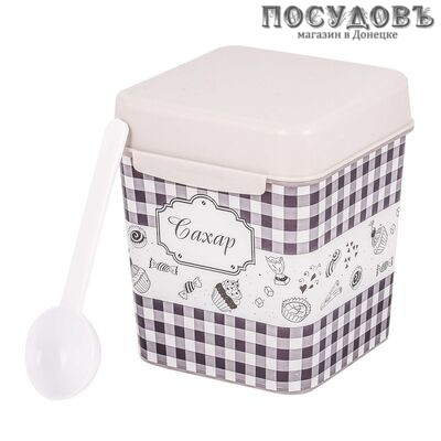 Альтернатива Плетенка Сахар М4831 емкость для сыпучих продуктов с ложкой, 1200 мл, полипропилен, 2 пр.