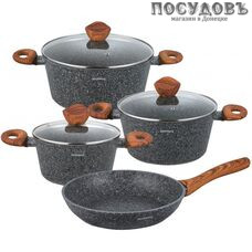 Klausberg KB-7240 набор посуды для приготовления, 3 кастрюли с крышками, сковорода, алюминий литой, 7 пр.
