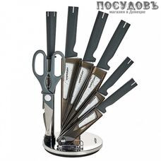Webber BE-2260N ножи в наборе (5 ножей; мусат; ножницы кухонные; подставка), сталь нержавеющая, 8 пр.