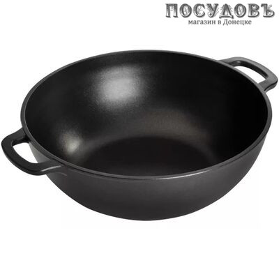 Горница Классик Кн2831а/Кн2811а казан без крышки 4,0 л, Ø280 мм, алюминий литой, антипригарное покрытие, черный