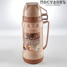 Alpenkok AK-10030S Кофе термос, колба стеклянная 1000 мл, корпус пластик коричневый