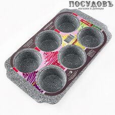 Webber Marble BE-4608N-1 форма для выпечки кексов, сталь угреродистая, мраморное покрытие, 300×180×30 мм