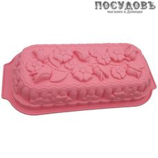 Alpenkok Весна  AK-6030S розовый, прямоугольная форма для выпечки, силикон, 330×180×70 мм