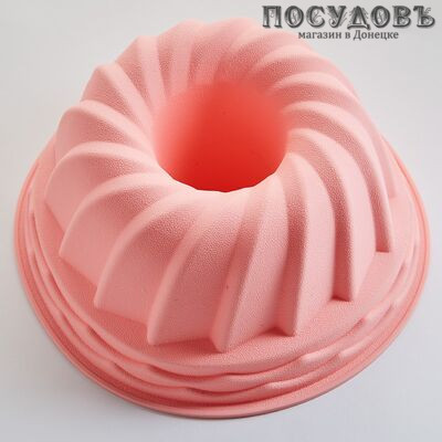 Alpenkok Классический-21 АК-6147S розовый форма для выпечки кекса, силикон, Ø210×95 мм