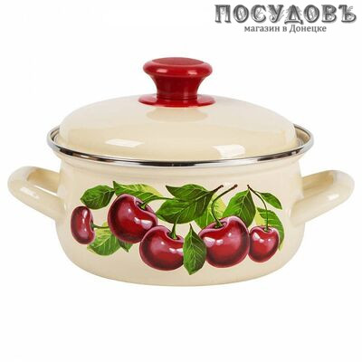 КМК 61904-082/4.02 кастрюля с крышкой, слоновая кость, сталь эмалированная, 1,5 л, Ø160 мм, 2 пр.