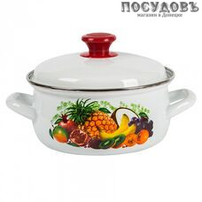 КМК 61904-102/6-У4 кастрюля с крышкой, белый, сталь эмалированная, 2,0 л, Ø180×95 мм, 2 пр.