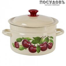 КМК 41704-142/6-У4 кастрюля с крышкой, слоновая кость, сталь эмалированная, 4,0 л, Ø230 мм, 2 пр.